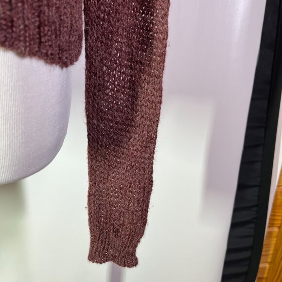 Cheap Monday Size S Red Open-Knit Pullover Sweater - Picture 5 of 10